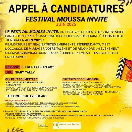 photo de couverture de Festival Moussa Invite 2025 : Appel à Candidatures pour Documentaires Courts métrages