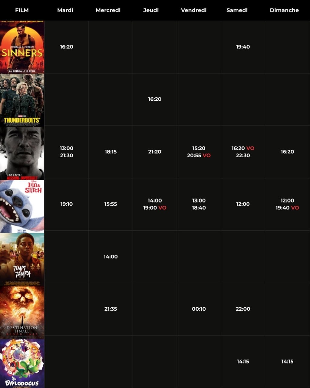 Discover the list of movies showing and the weekly screening schedule at the <b>SEANEMA - Cinema du Sea Plaza Dakar</b> theater
